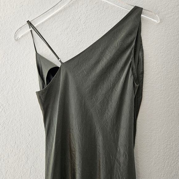 EQUIPMENT Femme Aurore Crinkle Wrap Dress Castor Grey Size 6 NEW - Picture 11 of 13